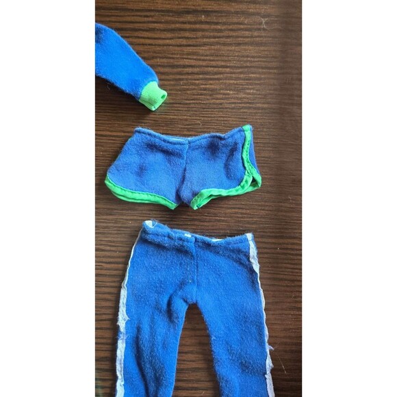 Vintage 1980s Barbie Ken? Clone Mod? Fashion Doll Clothes 4pc Lot Sweats Workout - Picture 8 of 16